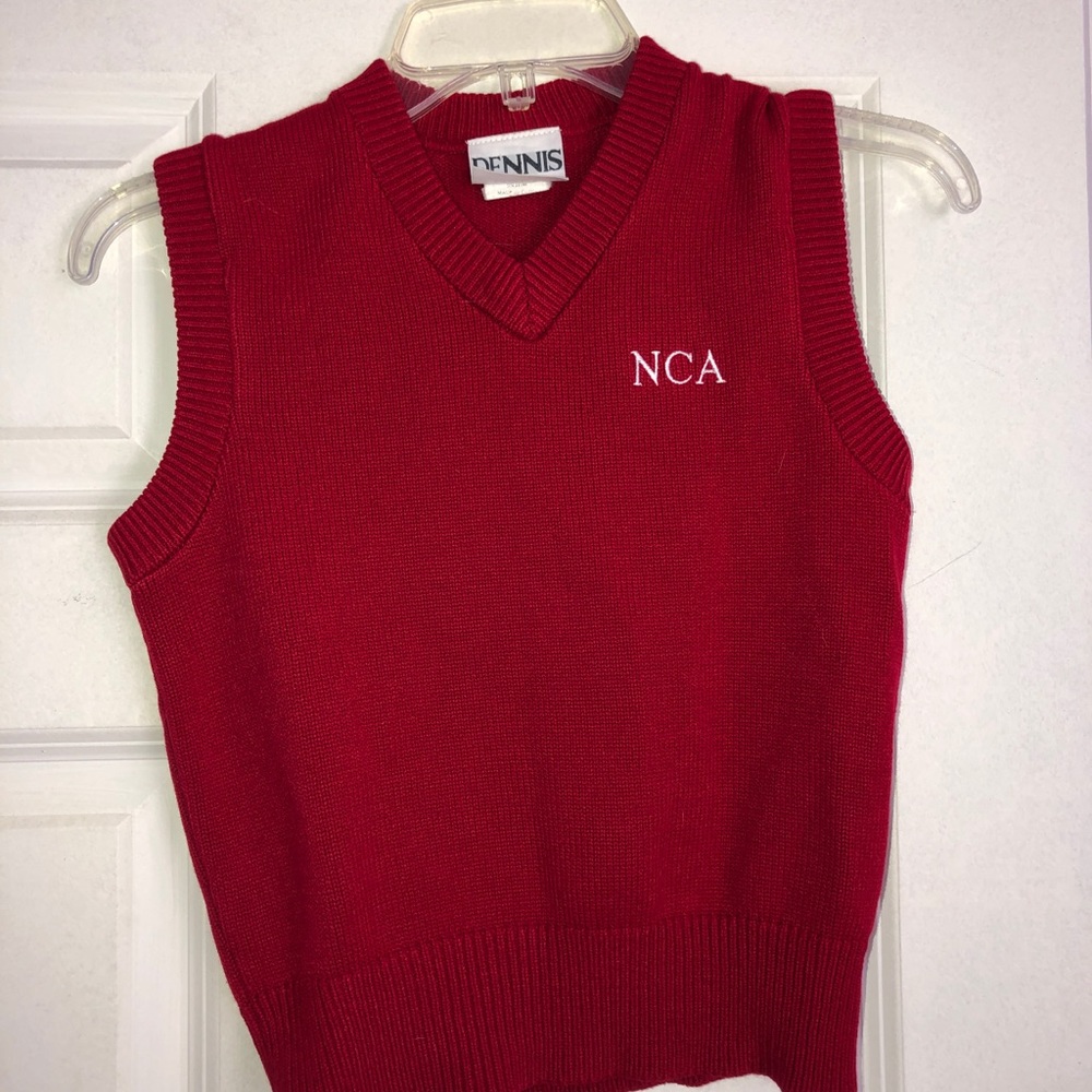Red sweater vest